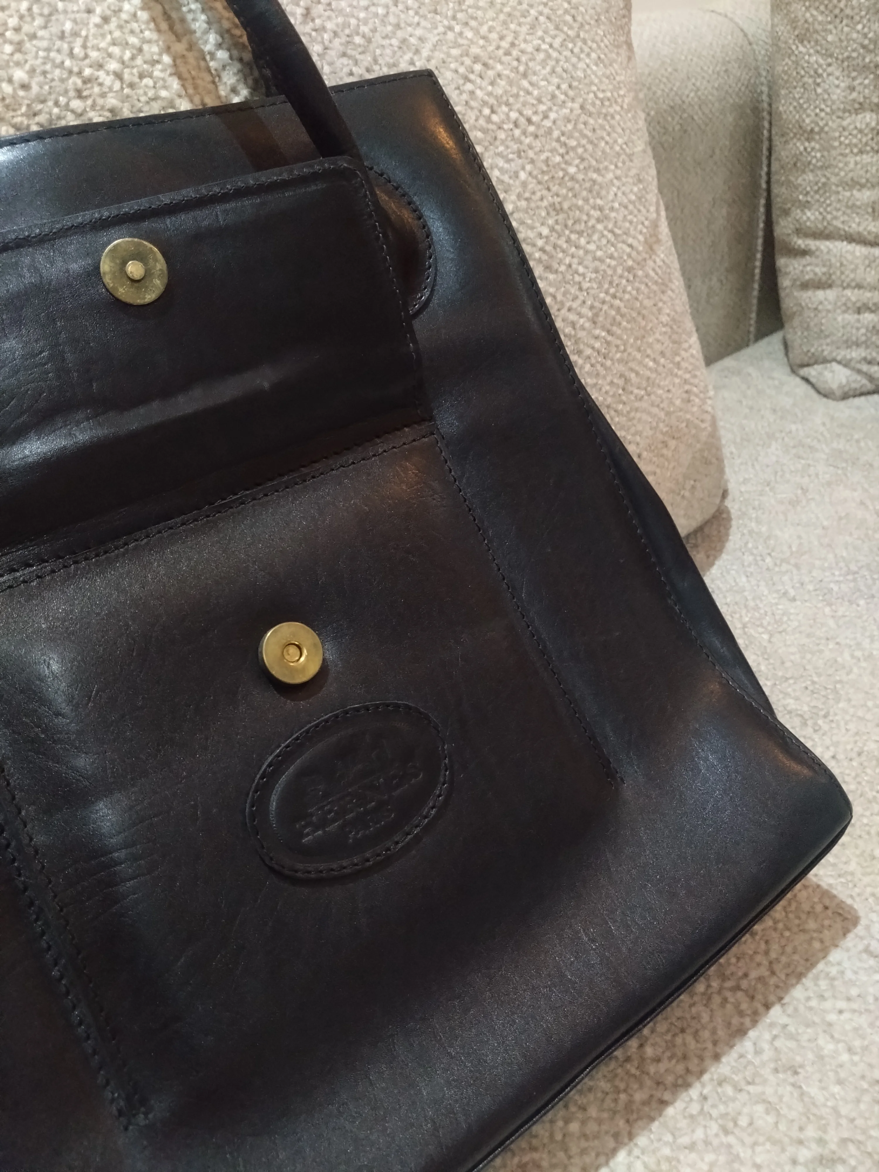 Hermes tot bag vintage cuir