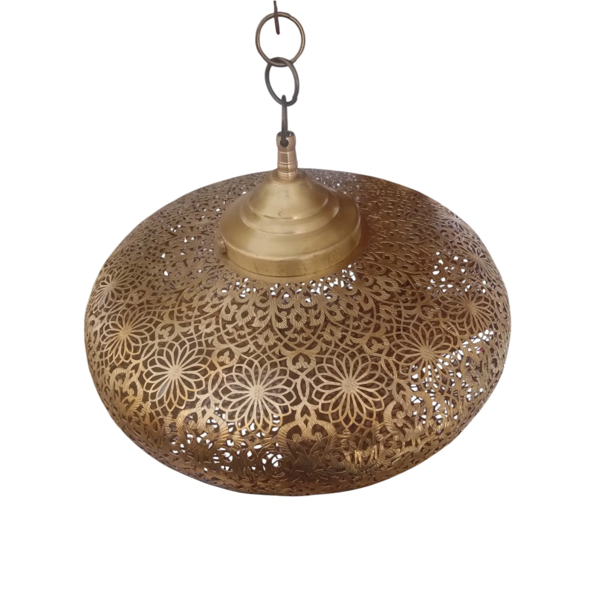 Handmade Moroccan Brass Ceiling Lamp*   Bring the magic of Morocco into your home with this authentic brass pendant light مصباح سقف نحاس مغربي صناعة يدوية