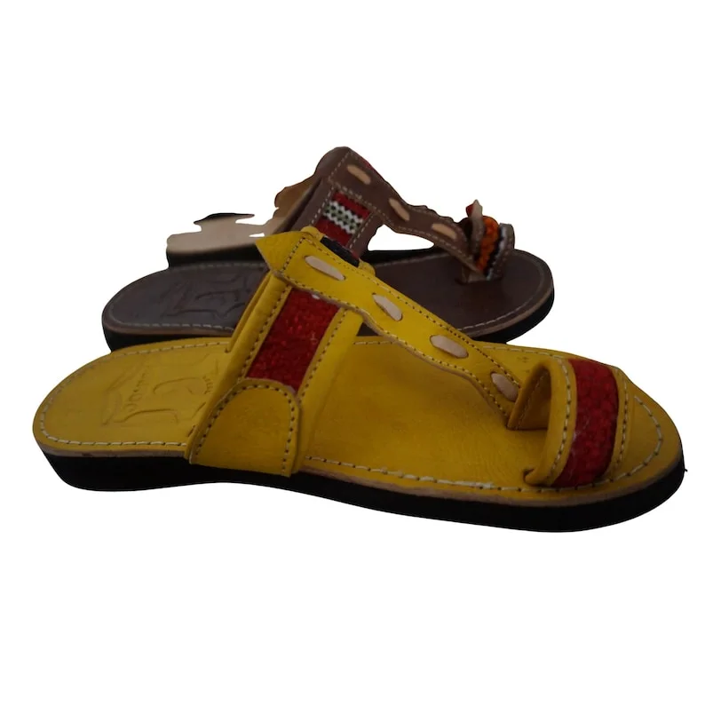 Handmade genuine leather sandals for men and women صنادل من جلد طبيعي رجالية ونسائية مصنوع يدوية