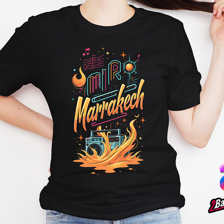 Creative T-shirt Marrakech Music Old School | تي شيرت إبداعي بموسيقى مراكش القديمة
