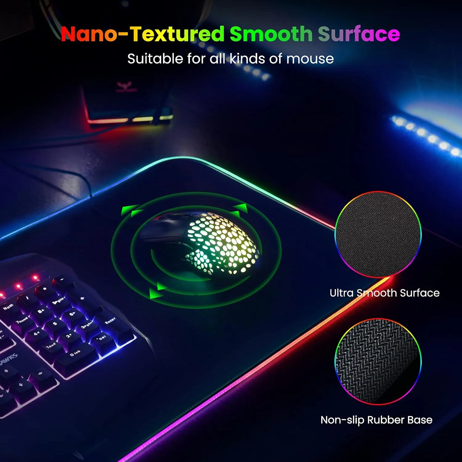 BladeHawks RGB Gaming Mouse Pad (XL)