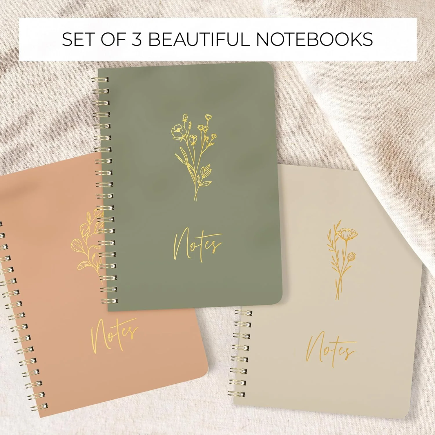 ZICOTO Spiral Notebook Set (3 Pack)
