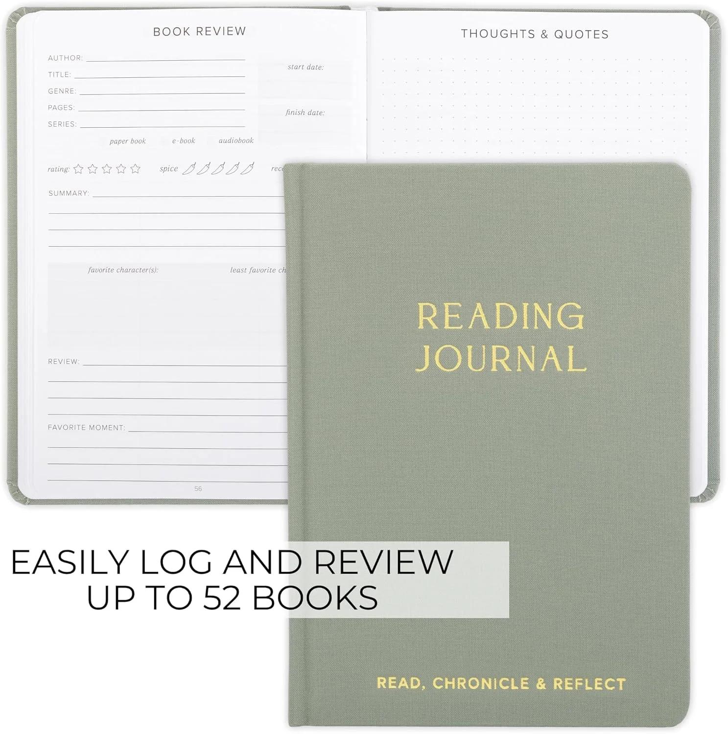 ZICOTO Reading Journal for Book Lovers