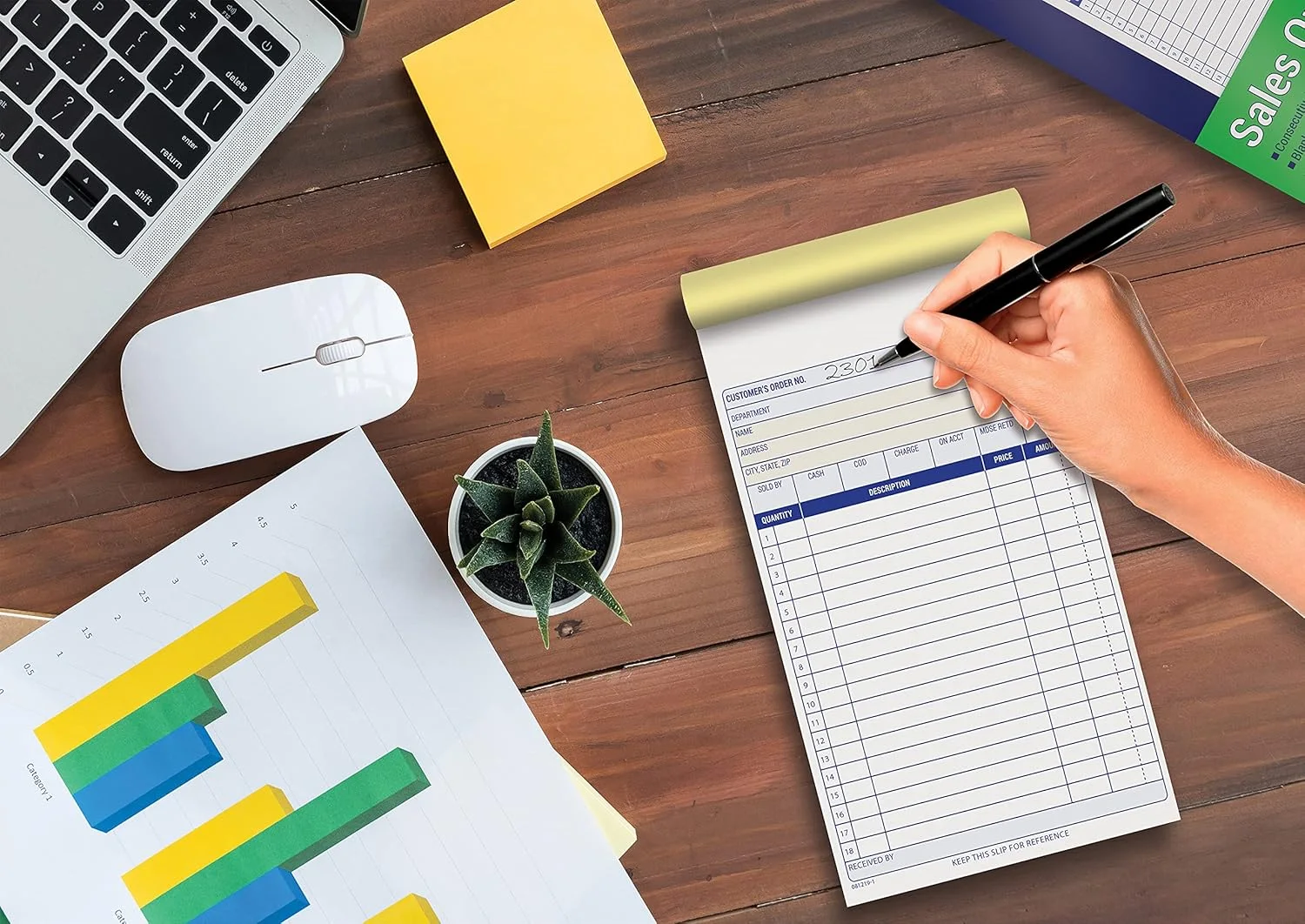 Sales Order Books (3 Pack, Carbonless)