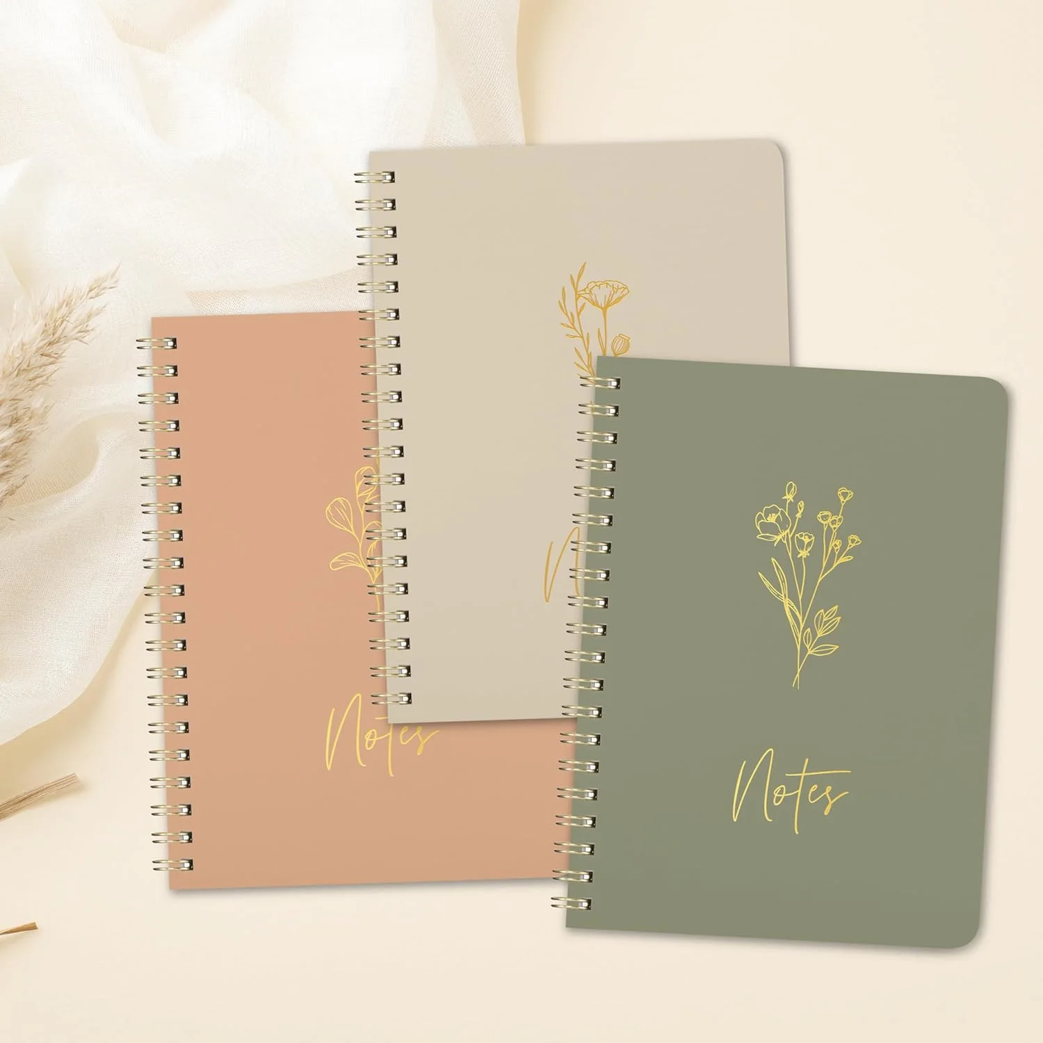 ZICOTO Spiral Notebook Set (3 Pack)