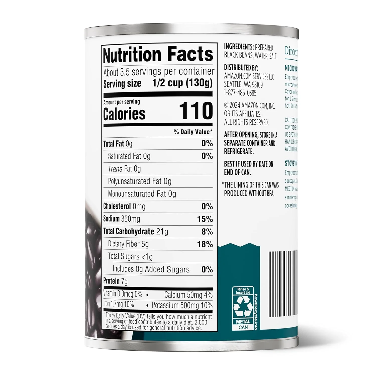 Amazon Grocery Black Beans (Canned)