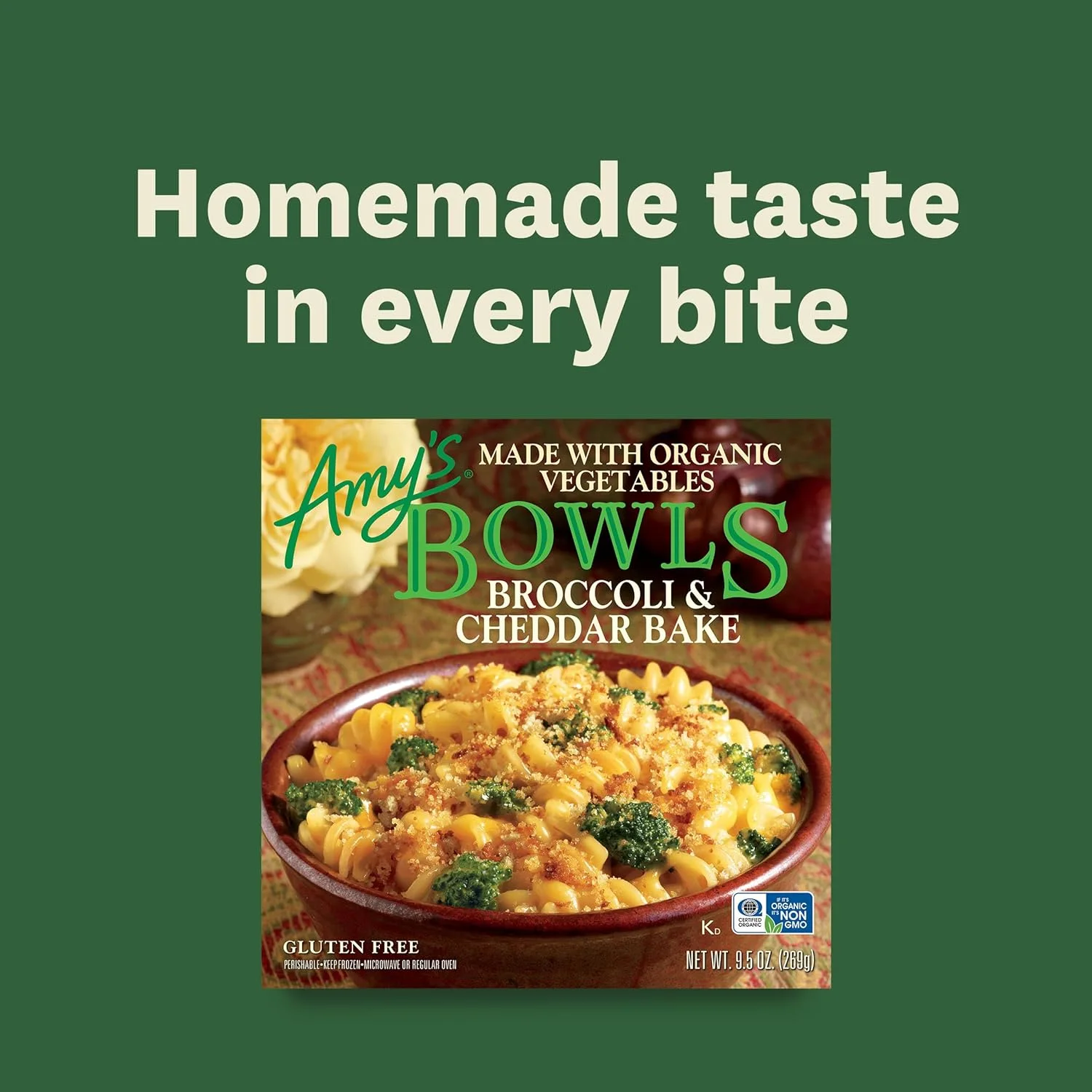 Amy’s Broccoli Cheddar Pasta Bowl (Gluten Free)