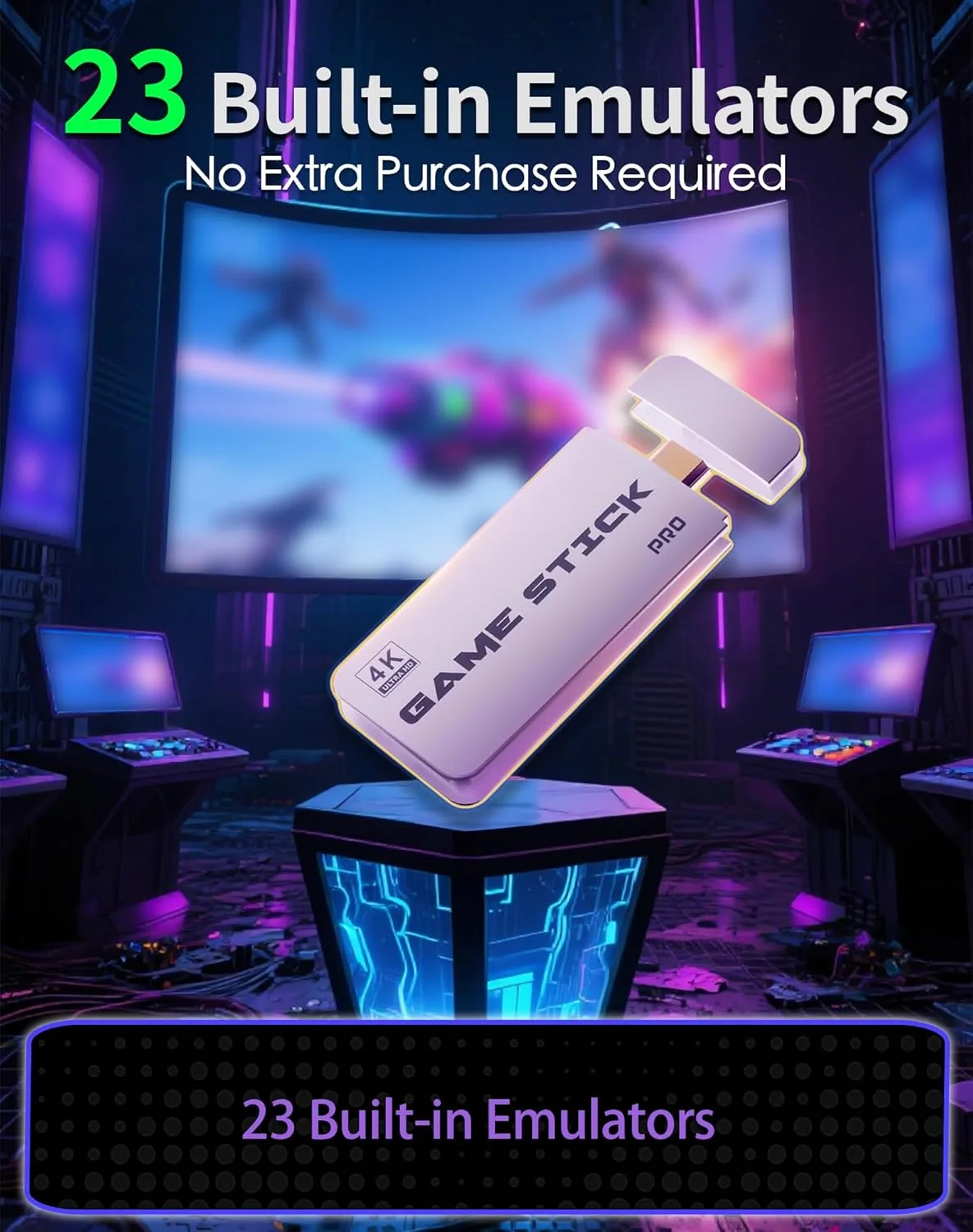 Retro Gaming Console Stick (40,000+ Games, 4K)