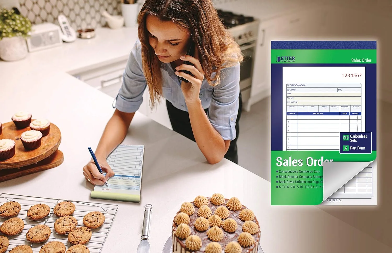 Sales Order Books (3 Pack, Carbonless)