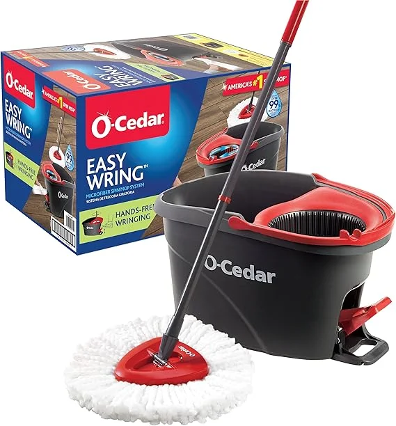 O-Cedar EasyWring Microfiber Spin Mop & Bucket