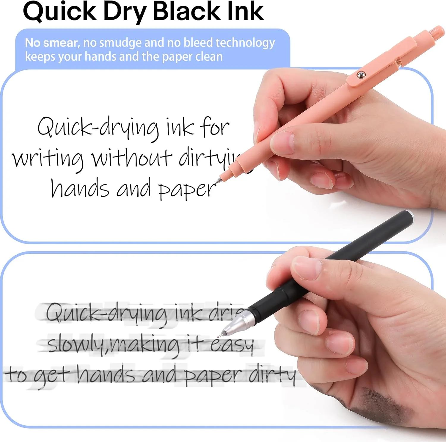 RIANCY Gel Pens Set (0.5mm Black)