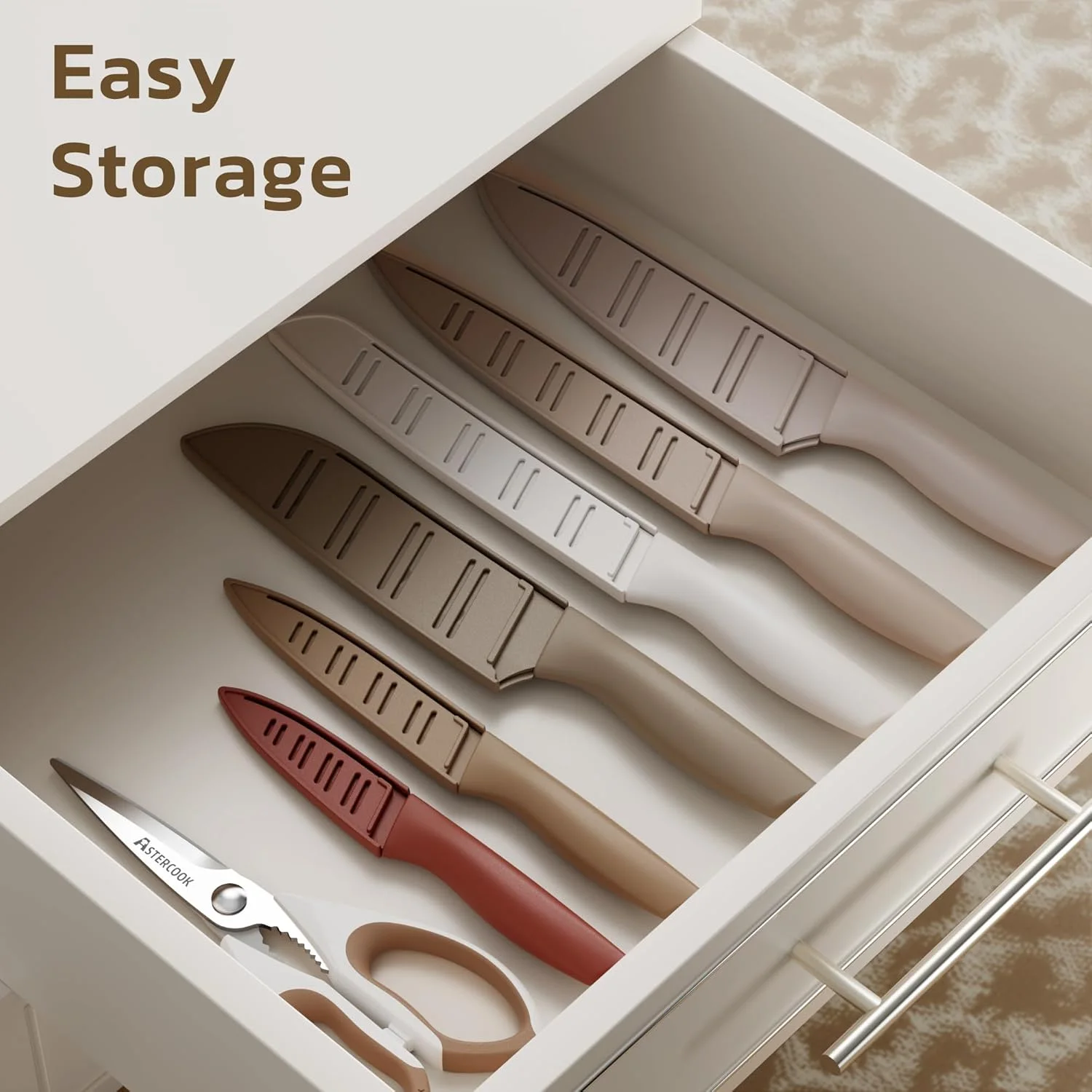 Astercook Kitchen Knife Set (13 PCS, Stainless Steel)