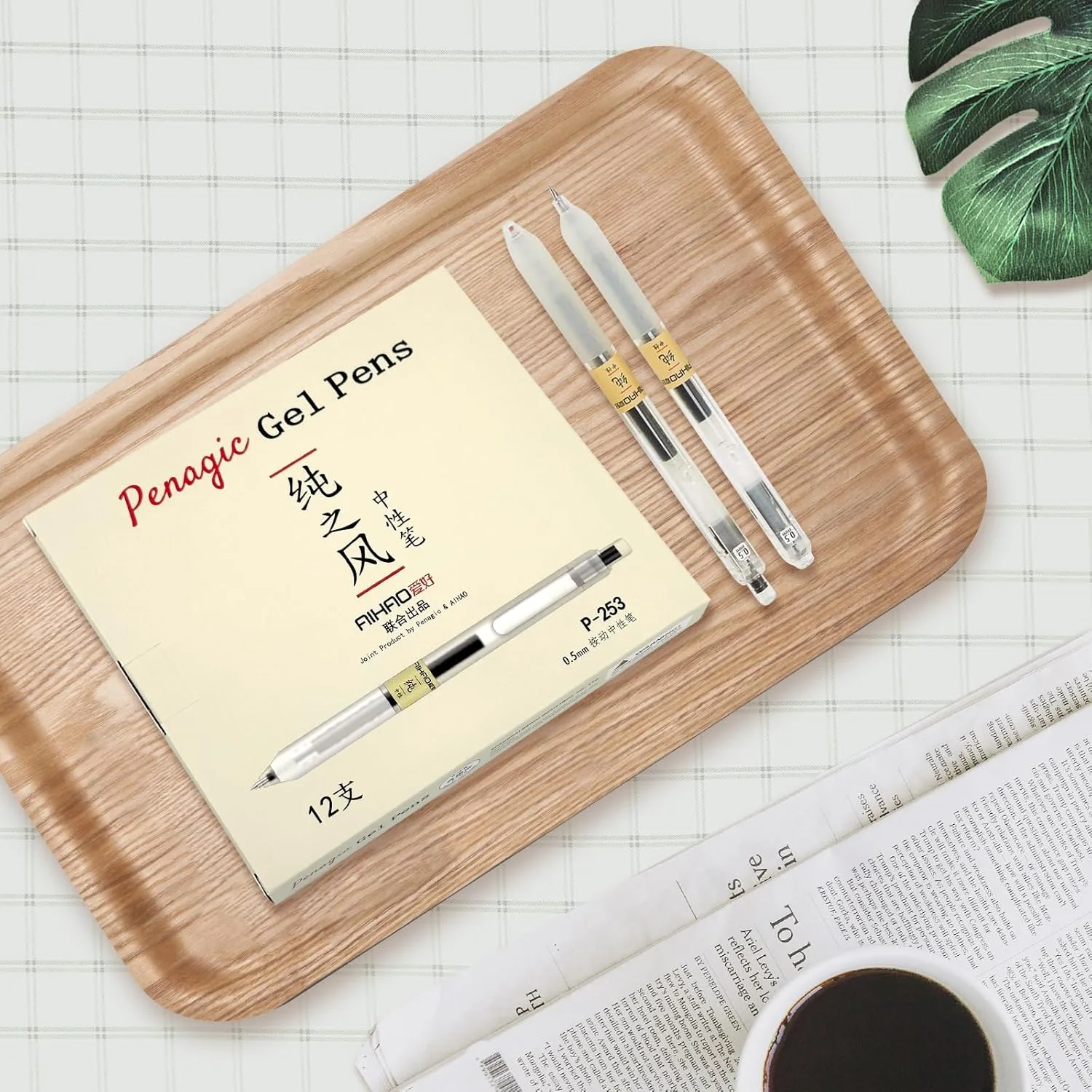 Gel Pens Set (12 PCS, 0.5mm Black)