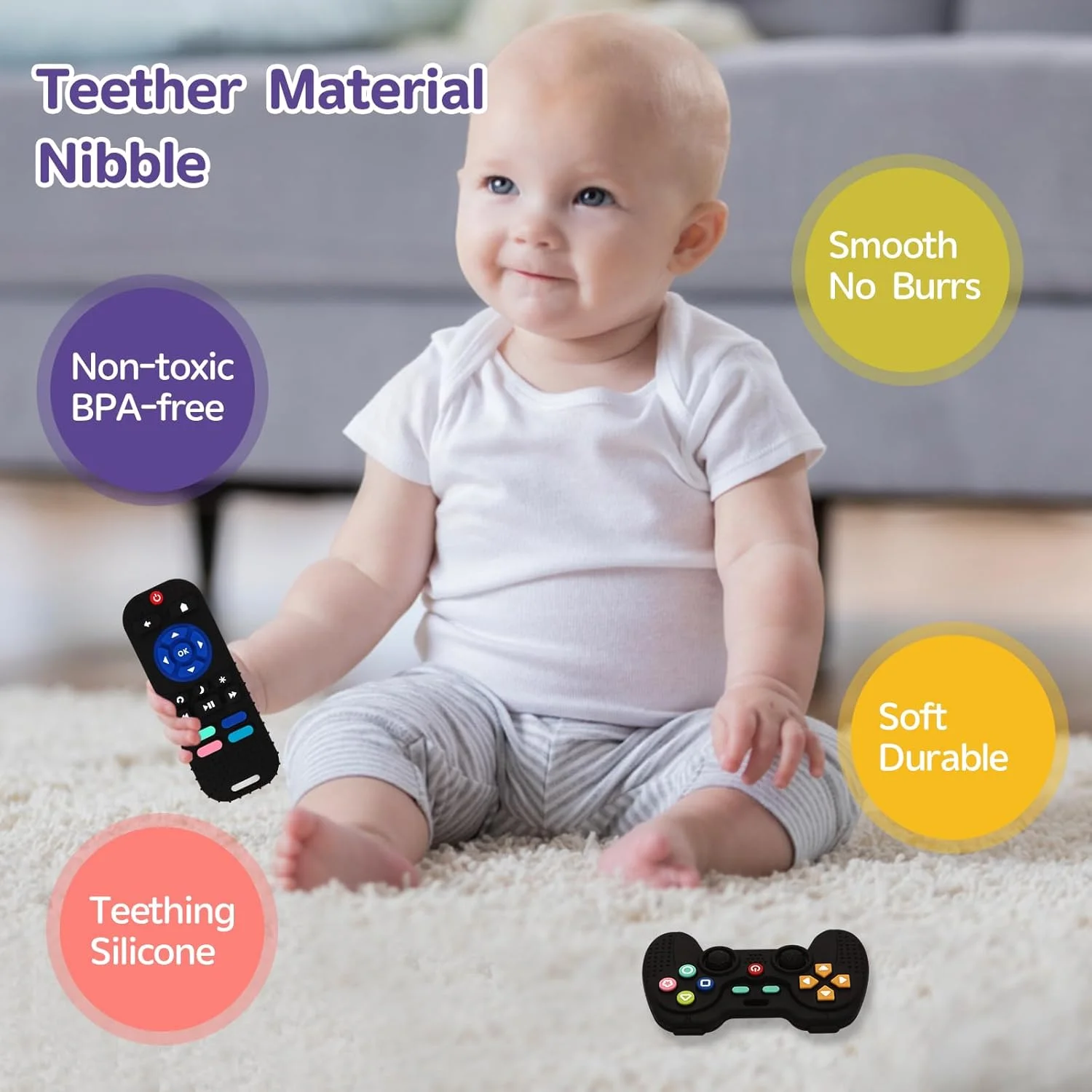 Hooku Silicone Baby Teether Set (2 Pack)