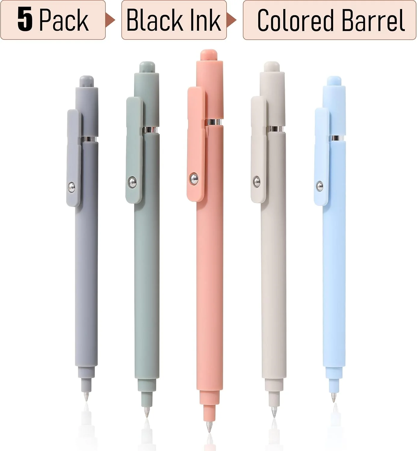 RIANCY Gel Pens Set (0.5mm Black)