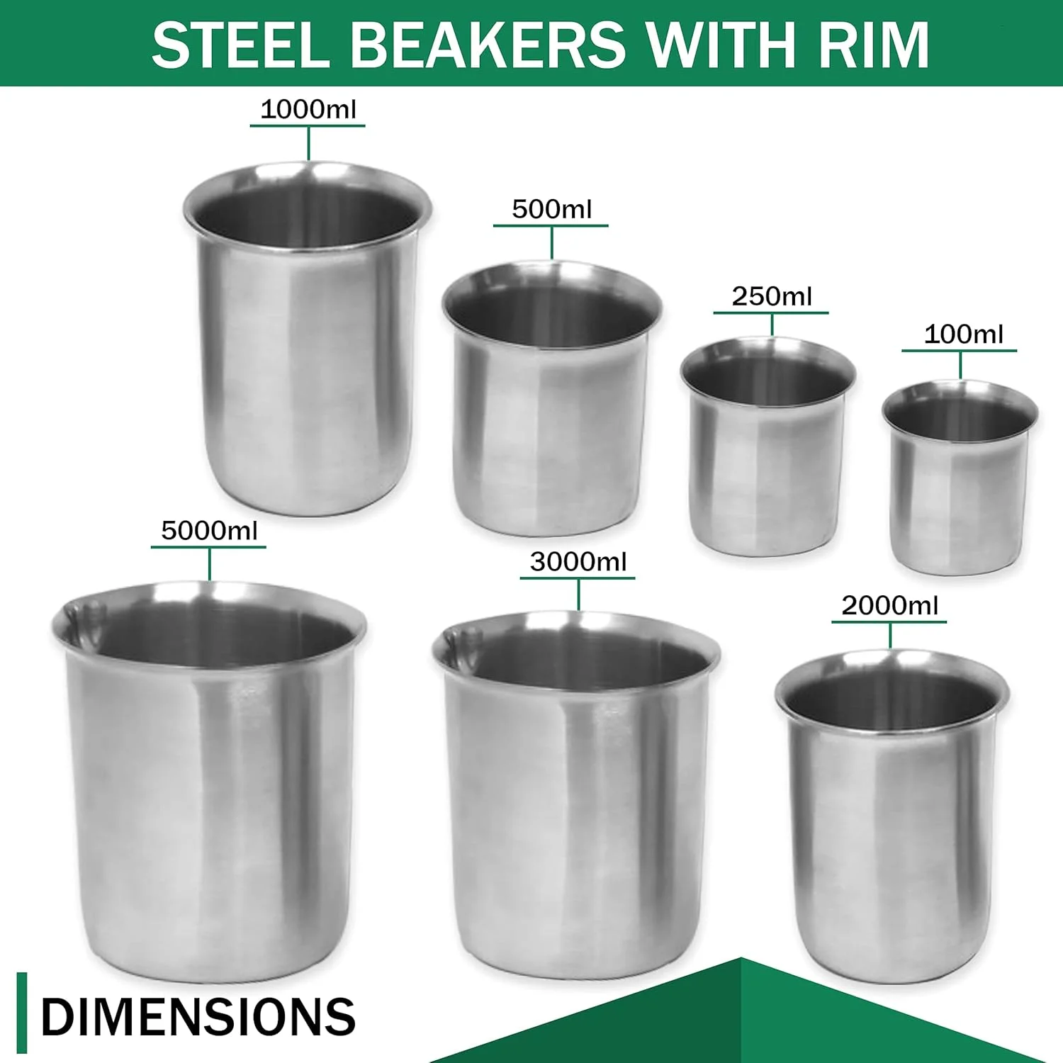 Stainless Steel Beaker 2000ml (Lab Equipment)