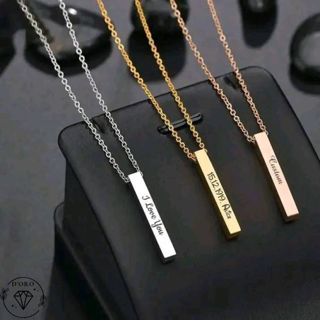 Collier Pendentif Rectangle (livraison gratuite)