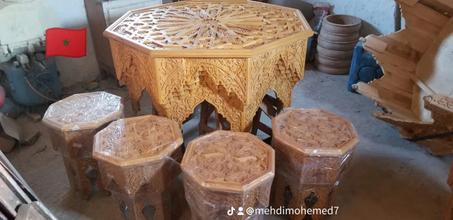 طبالي خشب منقوش