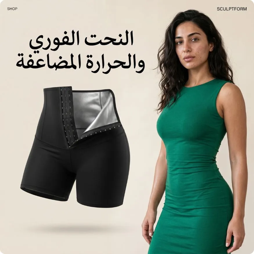شورت الساونا والنحت: خصر مشدود وحرق للدهون