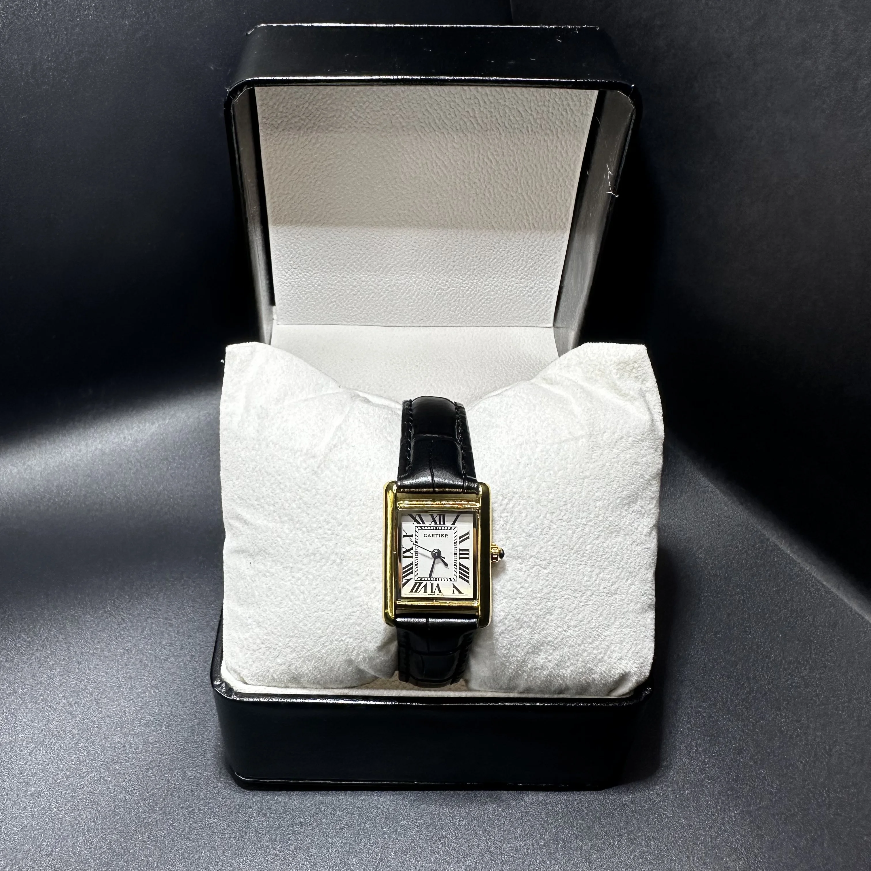 Cartier Tank Cuir Noir