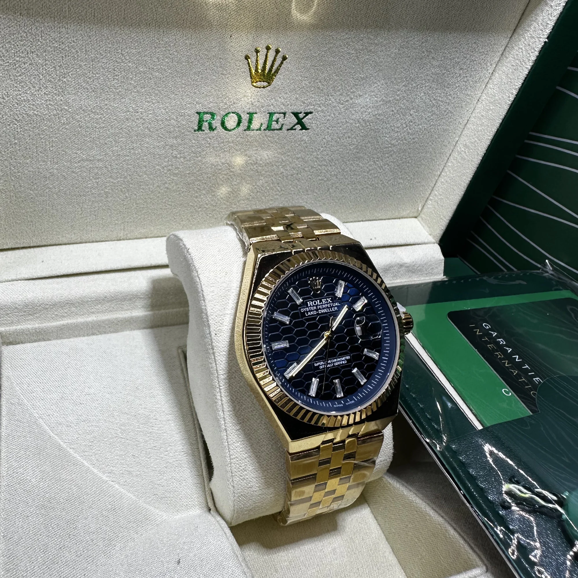 Rolex Datejust Full Gold Cadran Bleu