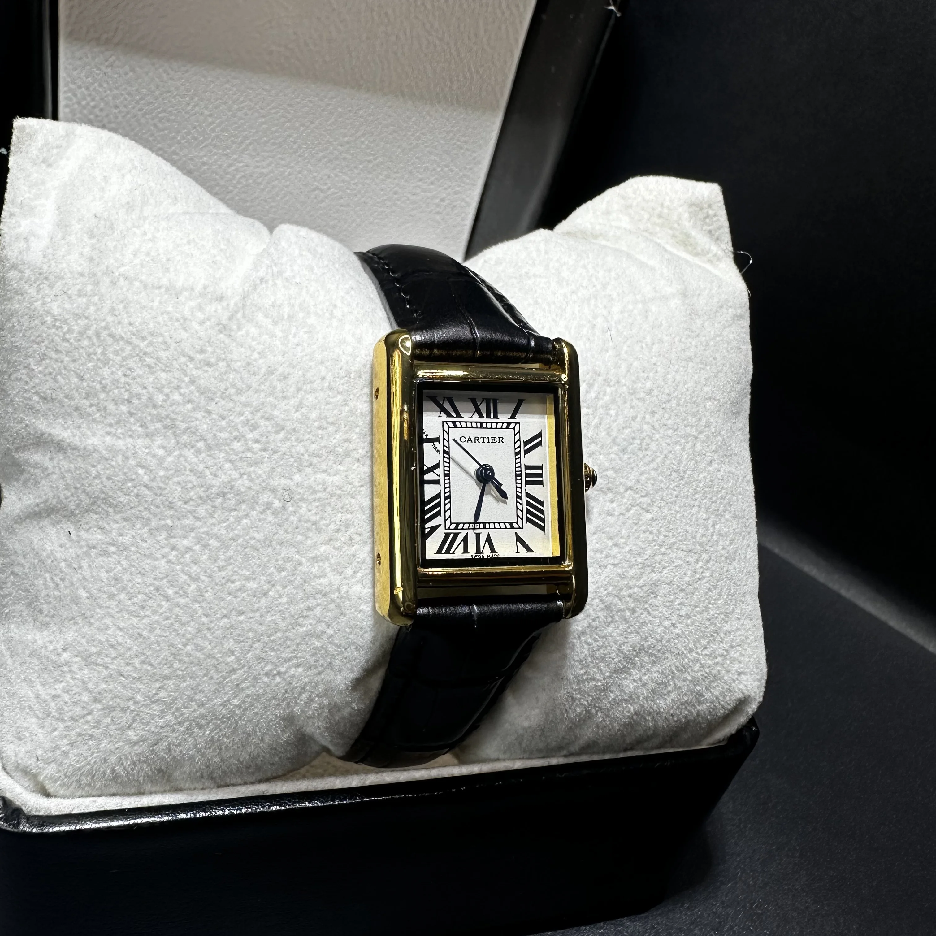 Cartier Tank Cuir Noir