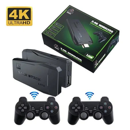 Console de jeu vidéo sans fil, écran HD 4K 64Gb HDMI avec 20000 jeux + 2 Manettes
