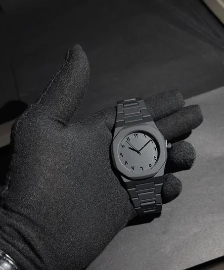 full black arabic watch