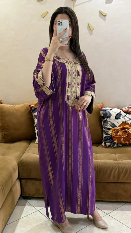 ✨ قفطان مغربي كريب جوهرة – أناقة كتشد من أول نظرة ✨