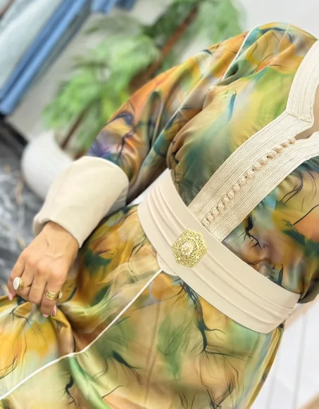 🌹 قفطان بالمضمة بلمسة مغربية راقية