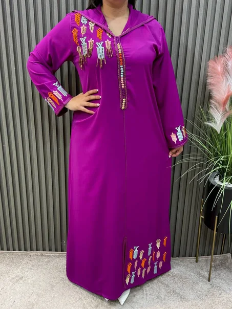 ✨ جلابة كريب راقية – إبداع ربيعي صيفي بإطلالة أنيقة✨