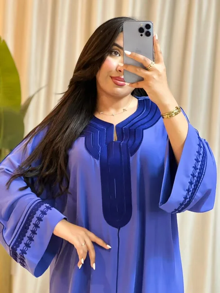 ✨ قفطان  كريب روزة – أناقة راقية لكل المناسبات ✨