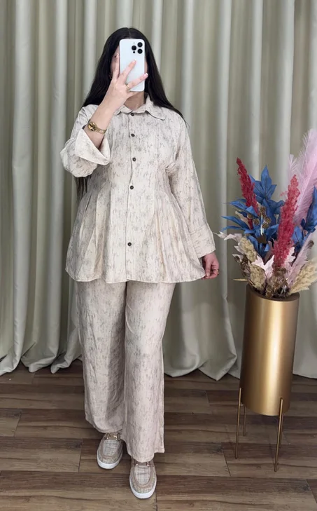 ✨ Ensemble من ثوب Crepe Lin Zara premium