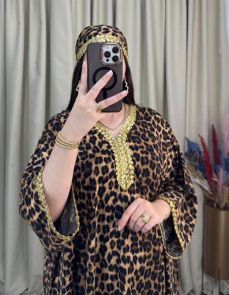 كندورة ستايل Leopard بلمسة فخامة راقية 👑