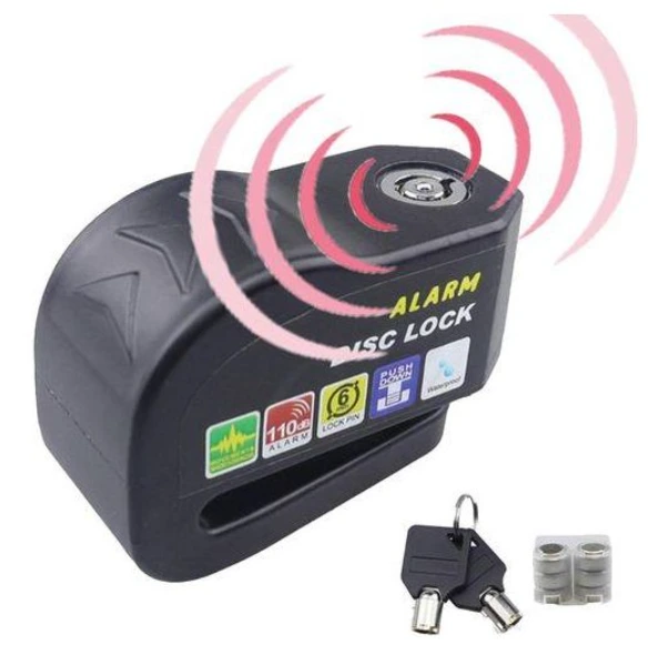 قفل قرص مضاد للسرقة مزود بإنذار قوي