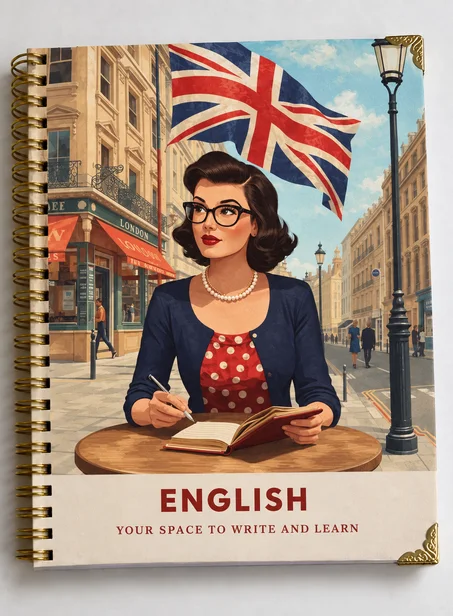 كراس متعلمي الإنجليزية الفاخر | English Study Notebook 132 Pages