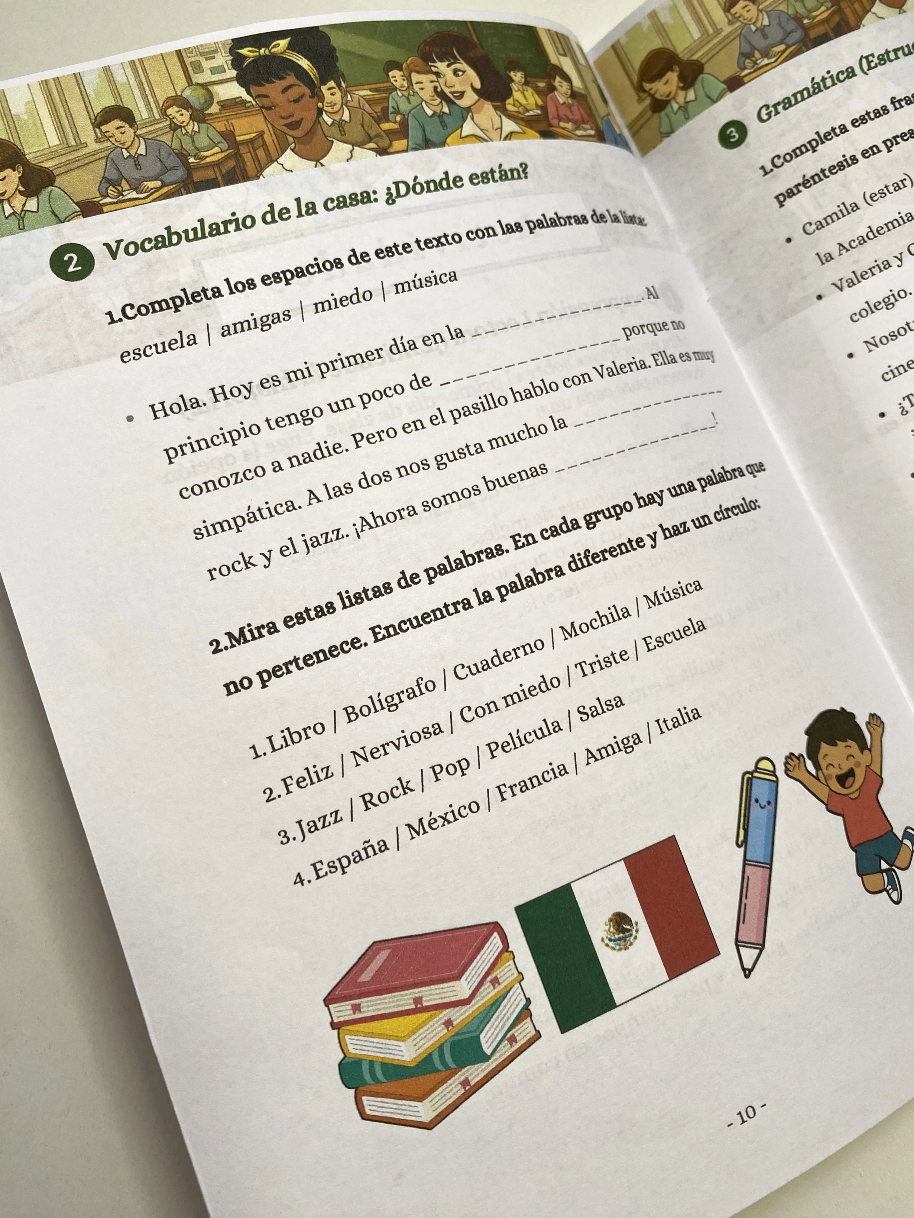 El Primer Día de Clase : قصة تعليمية للمبتدئين - مستوى A1)