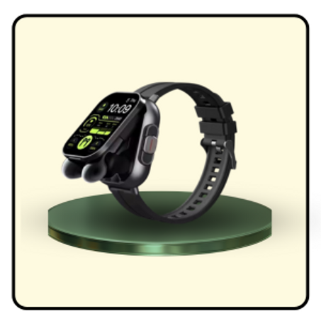 ساعة ذكية لاسلكية مع سماعات أذن