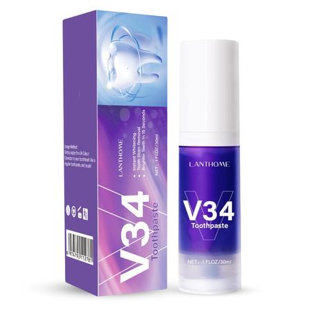 معجون أسنان V34 الجديد المصحح للون الأرجواني