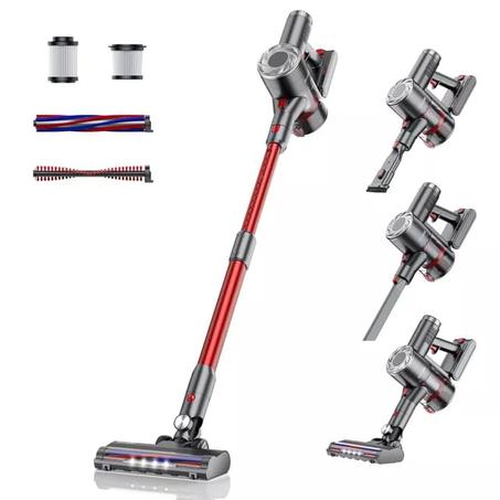 المكنسة  الاسلكية قابلة للشحن  3 في 1 محمولة بقوة1500 واط ، تقنية الإعصار بدون كيس