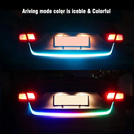 LED خلفي للسيارة عند كبح الفرامل وإشارات الإنعطاف لتبدو إشارة ضوئية بديكور وتصميم رائع خلف سيارتك