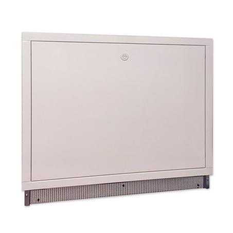COFFRET METALIQUE ENCASTRE MURAL AVEC COUVERCLE PEINT BLANC IVAR