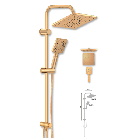 COLONNE DE DOUCHE CHROME/BLANC/NOIR/GOLD DUSCHAL