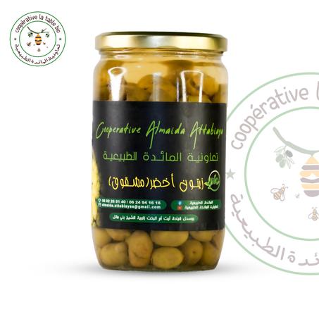 زيتون اخضر مشقوق OLIVES VERTES MECHKOUKE