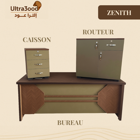 Ensemble Bureau ZENITH – 3 Pièces Exécutives avec Rangements