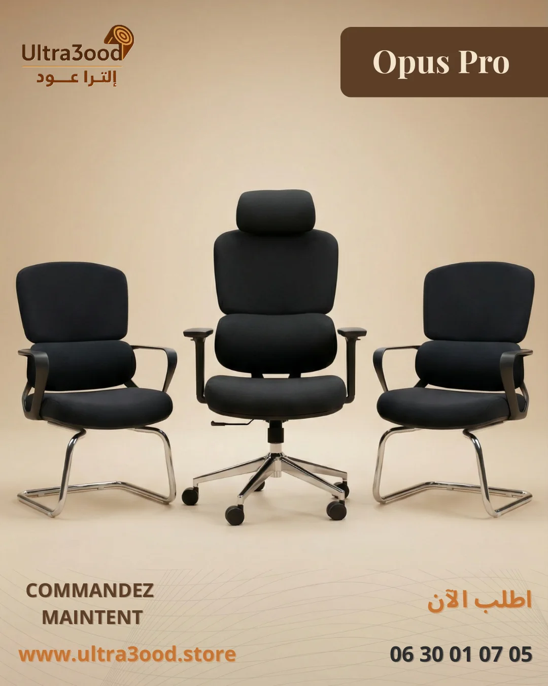 Ensemble de Chaises Opus Pro - Collection Confort Ergonomique Premium