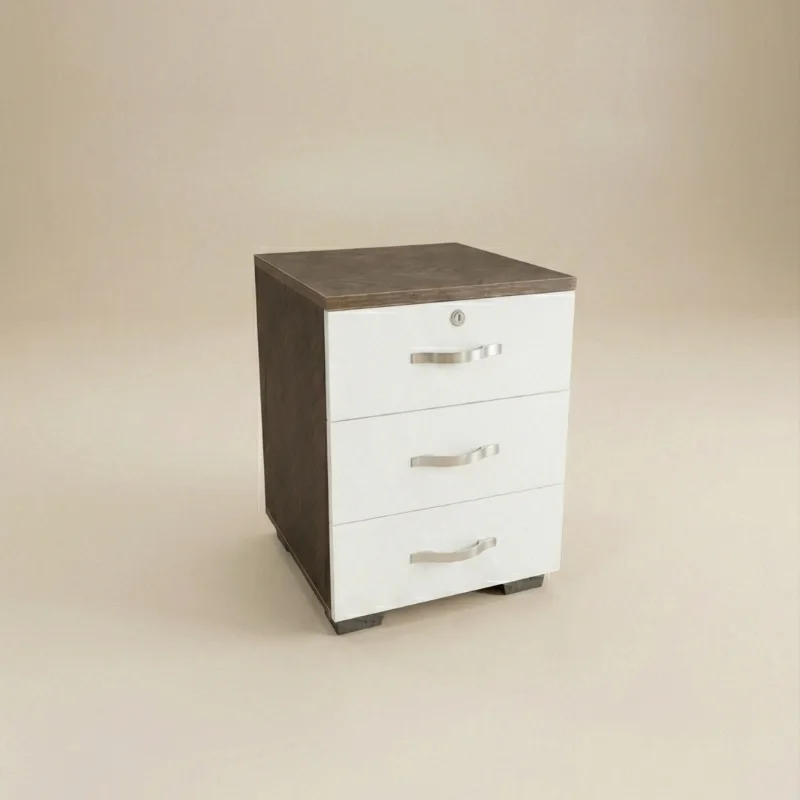 Ensemble Bureau ZENITH – 3 Pièces Exécutives avec Rangements Blanc