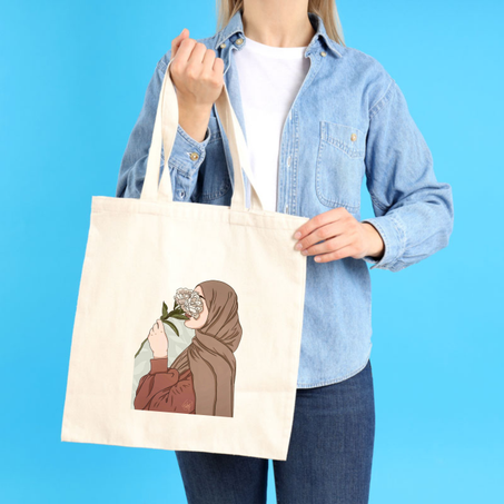 Tote Bag "Femme voilée" كيس التسوق المرأة المتحجبة