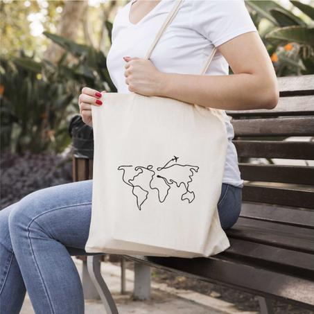 Tote Bag Tour du Monde  كيس تسوق دورة حول العالم