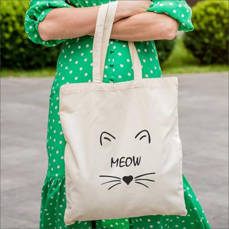 Tote Bag Chat  كيس تسوق قط
